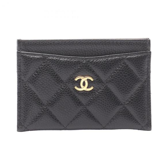 CHANEL Black Leather Card Holder - Picture 1 of 6